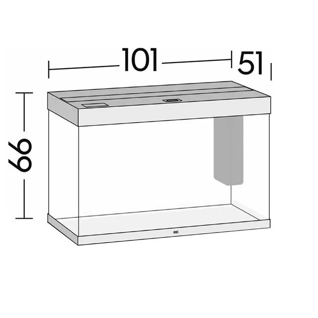 Juwel Akvarium Led Rio 290 Liter Grå